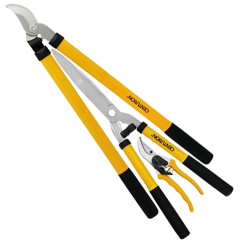Centurion 1222 3-Piece Lopper, Hedge Shear & Pruner Combo Set, Heavy Duty Tree, Shrub & Bush Care Kit for Lawn, Garden & Yard, Ideal for Indoor & Outdoor Gardening, Branch Cutting & Plant Trimming - Image 1